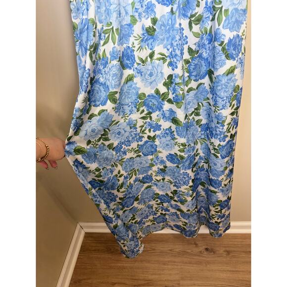 NEW Show Me Your‎ Mumu Nina Maxi Dress Blue Floral Size XL - Picture 4 of 8